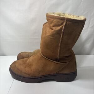 Vintage UGG Australia Ultimate Short 5275 Chestnut Suede Boots Women's Size 8